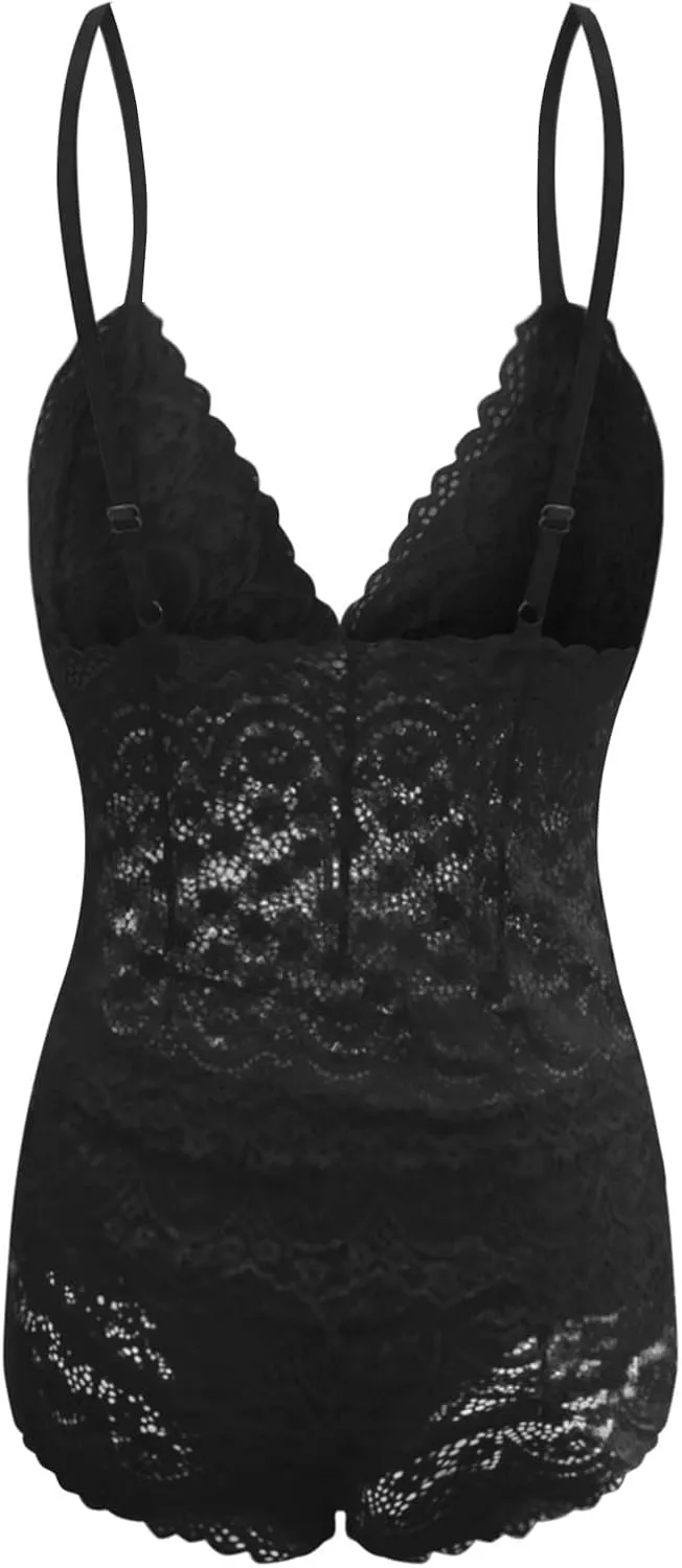 Women's Lingerie Strappy Harness Pajamas Lingerie Set Bralette Set Button Down Chemise Panty Bra