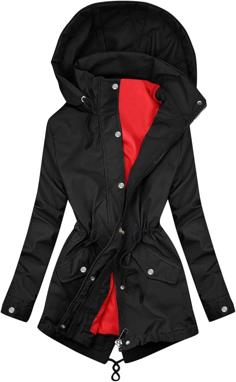 Womens Long Puffer Coat Lightweight Down Jacket Packable Parkas Jacket Maxi Water-Resistant Warm Hooded Padded Coat