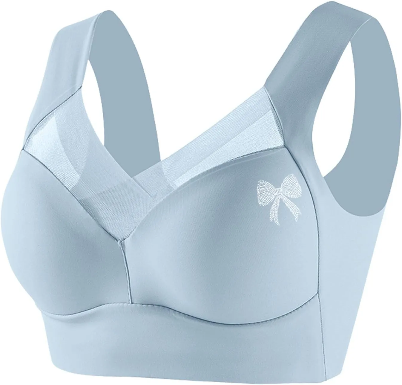 Women's Non Underwire Lace Vest Underwear Thin Side Adjusting Bra Wireless Full Coverage Bras for