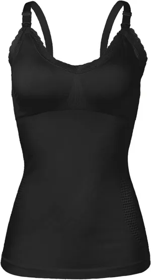 Womens Nursing Tank Tops Built in Bra for Breastfeeding Maternity Camisole Brasieres with Adjustable Straps