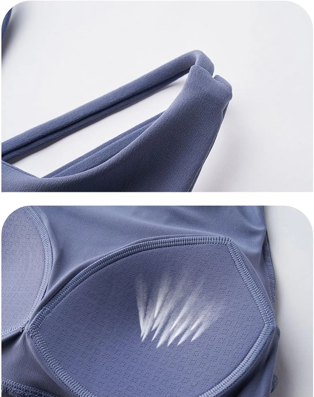 Women's Racerback Fitness Tank Tops Stretch Slim Fit Push Up Quick-Dry Wicking Bras Yoga Sport Corset Crop Vest Top