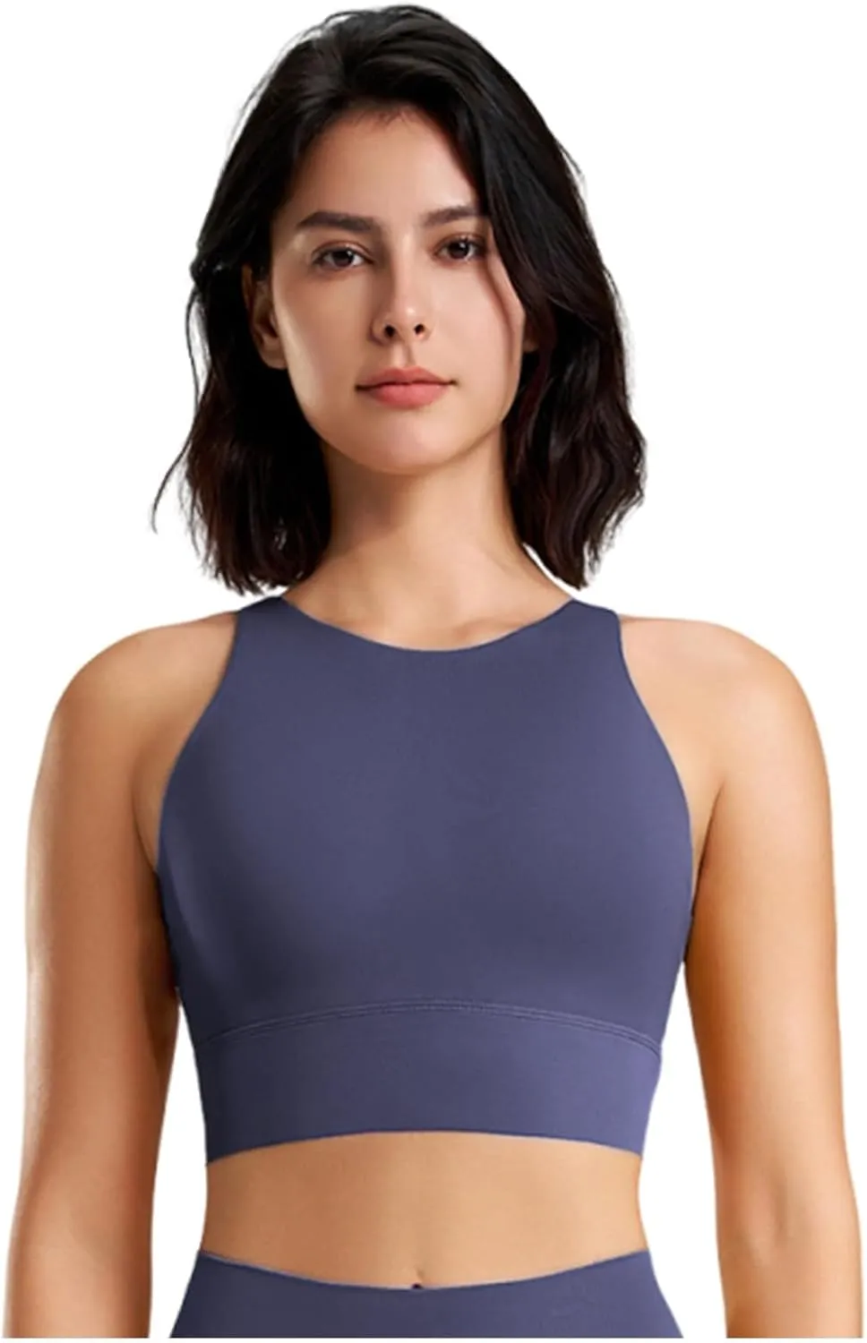 Women's Racerback Fitness Tank Tops Stretch Slim Fit Push Up Quick-Dry Wicking Bras Yoga Sport Corset Crop Vest Top