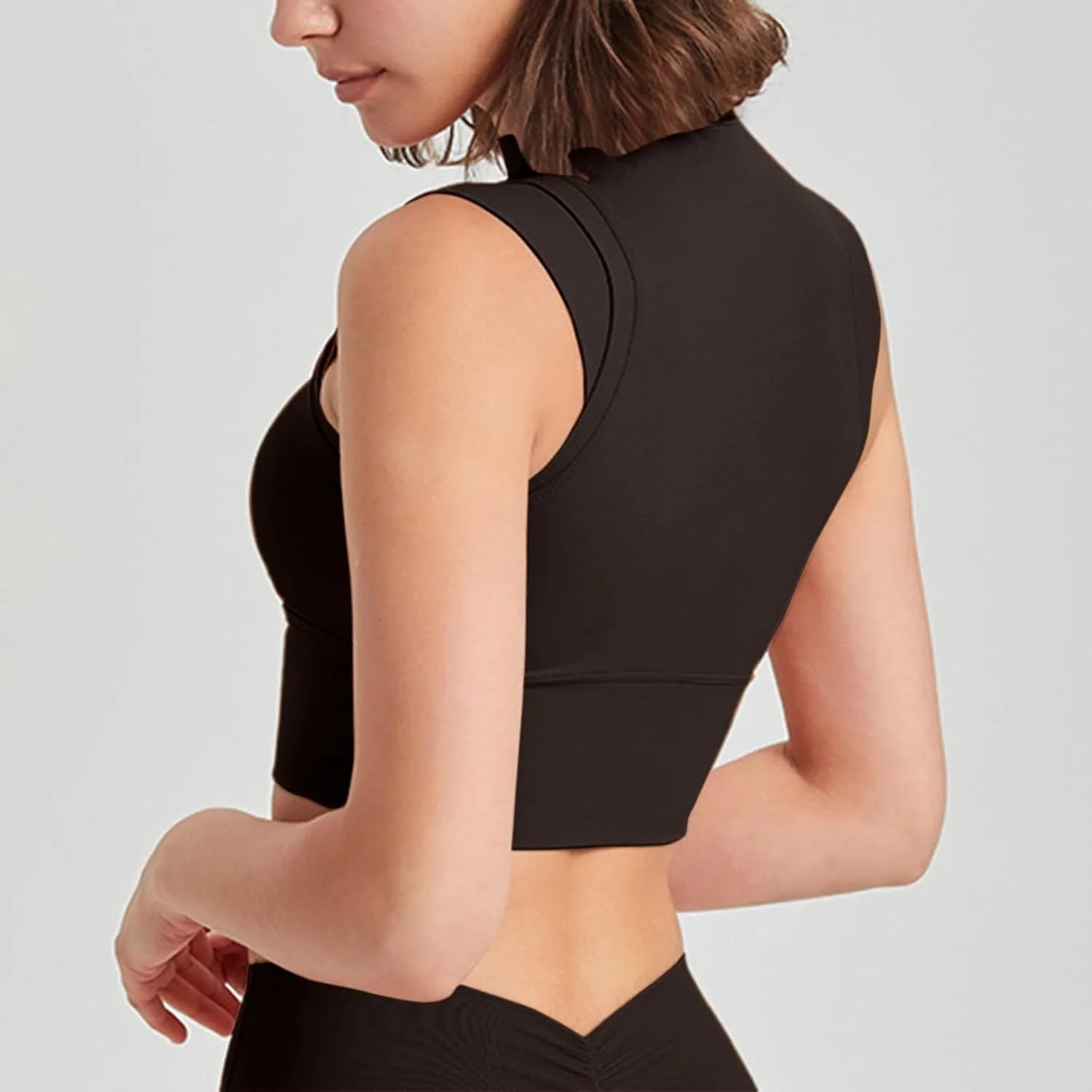 Women's Sports Bras Stretch Fabric Full-Coverage Yoga Underwire Quick Dry Smoothing Super Gather Racerback Bra 2025