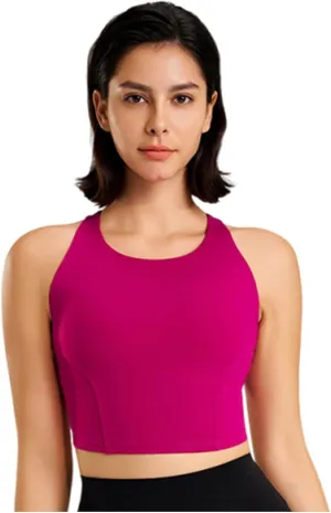 Women's Yoga Fitness Tank Tops Racerback Quick-Dry Wicking Bras Corset Sports Bralettes Underwear Crop Vest Tops