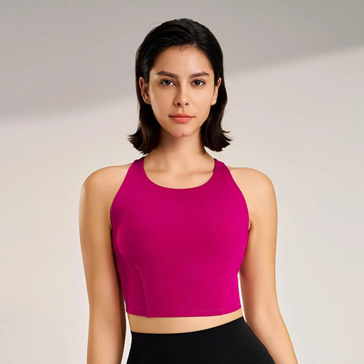 Women's Yoga Fitness Tank Tops Racerback Quick-Dry Wicking Bras Corset Sports Bralettes Underwear Crop Vest Tops