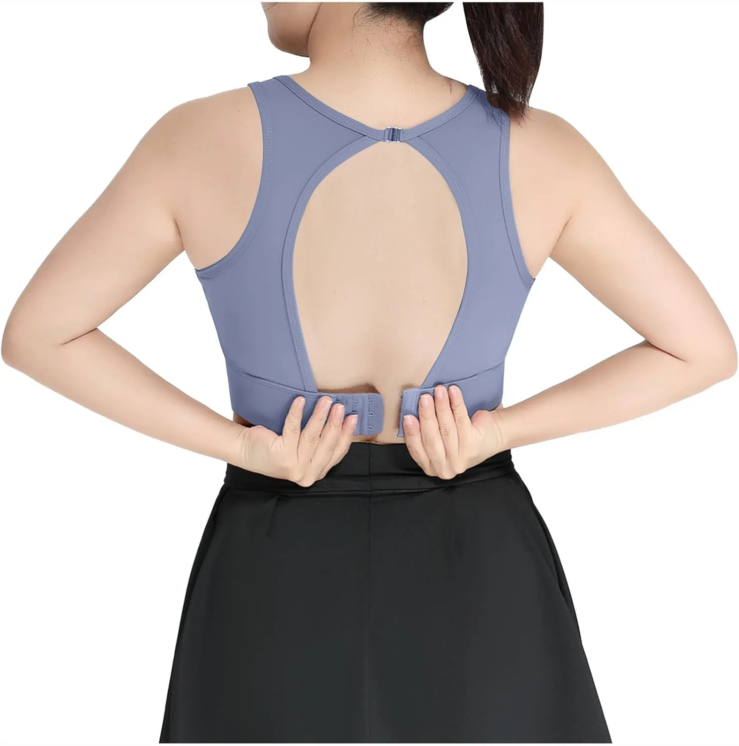 Xiaojmake Sports Bras for Women Quick-Dry Padded Wireless Workout Crop Tank Tops Yoga Fitness Running Gym Camisole Plus Size