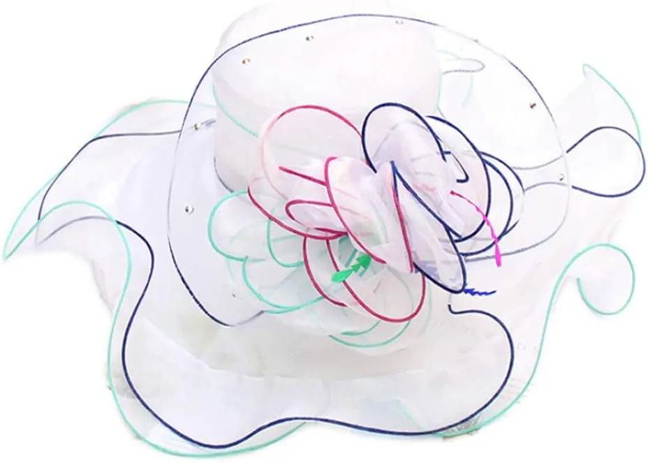 YSJOY Elegant Veil Mesh Feather Fascinator Hat Flower Wedding Party Hat