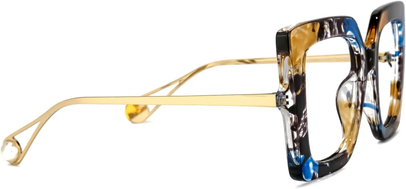 Zeelool Readers Oversized Square Blue Light Blocking Reading Glasses for Women Qatar ZOP01892