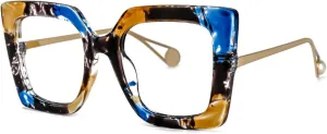 Zeelool Readers Oversized Square Blue Light Blocking Reading Glasses for Women Qatar ZOP01892
