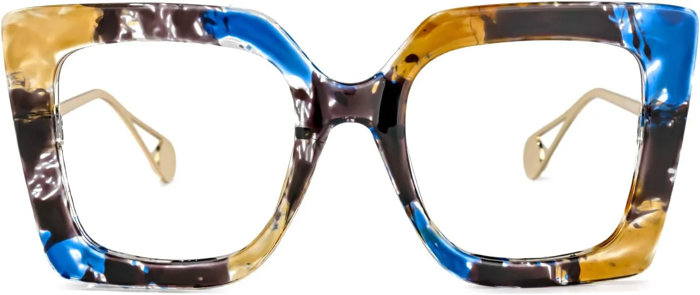 Zeelool Readers Oversized Square Blue Light Blocking Reading Glasses for Women Qatar ZOP01892